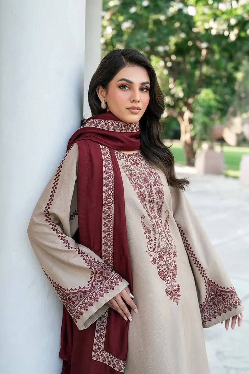 3Pc Embroidered Suit-RG541