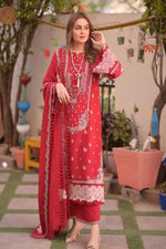 3Pc Embroidered Suit-RG504