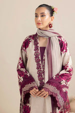3Pc Embroidered +Printed Suit-RG537