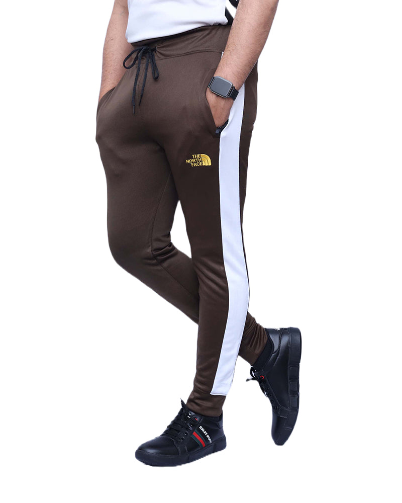 Premium Micro-Fabric Stripe Trouser (Brown)