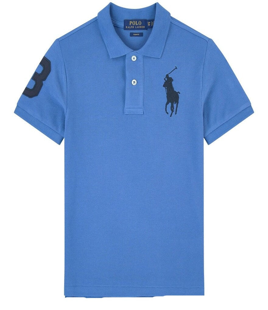 Premium Men's Polo Shirt(Sky Blue)