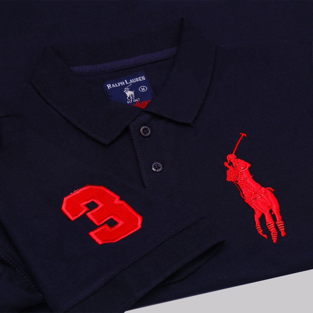 Premium Men's Polo Shirt(Navy Blue)