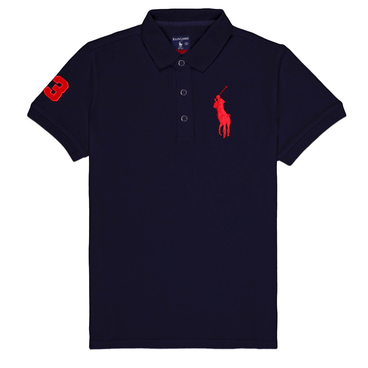 Premium Men's Polo Shirt(Navy Blue)